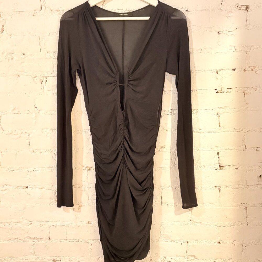 Isabel Marant Sheath cutout ruched stretch-jersey Dress